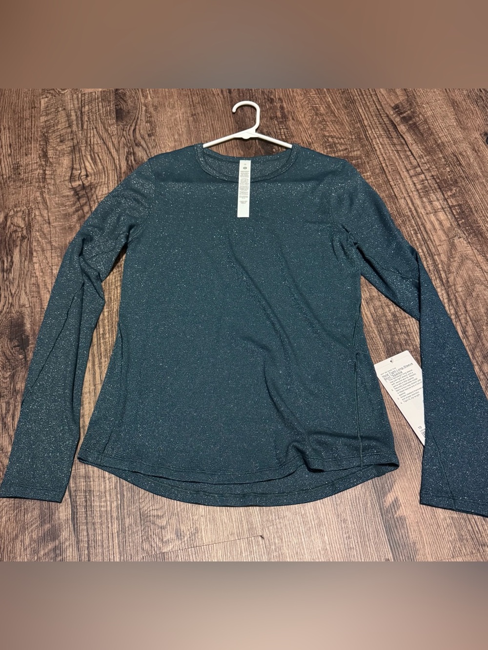 Lululemon Hold Tight Long-Sleeve Shirt *Sparkle - Indochine Blue/Silver